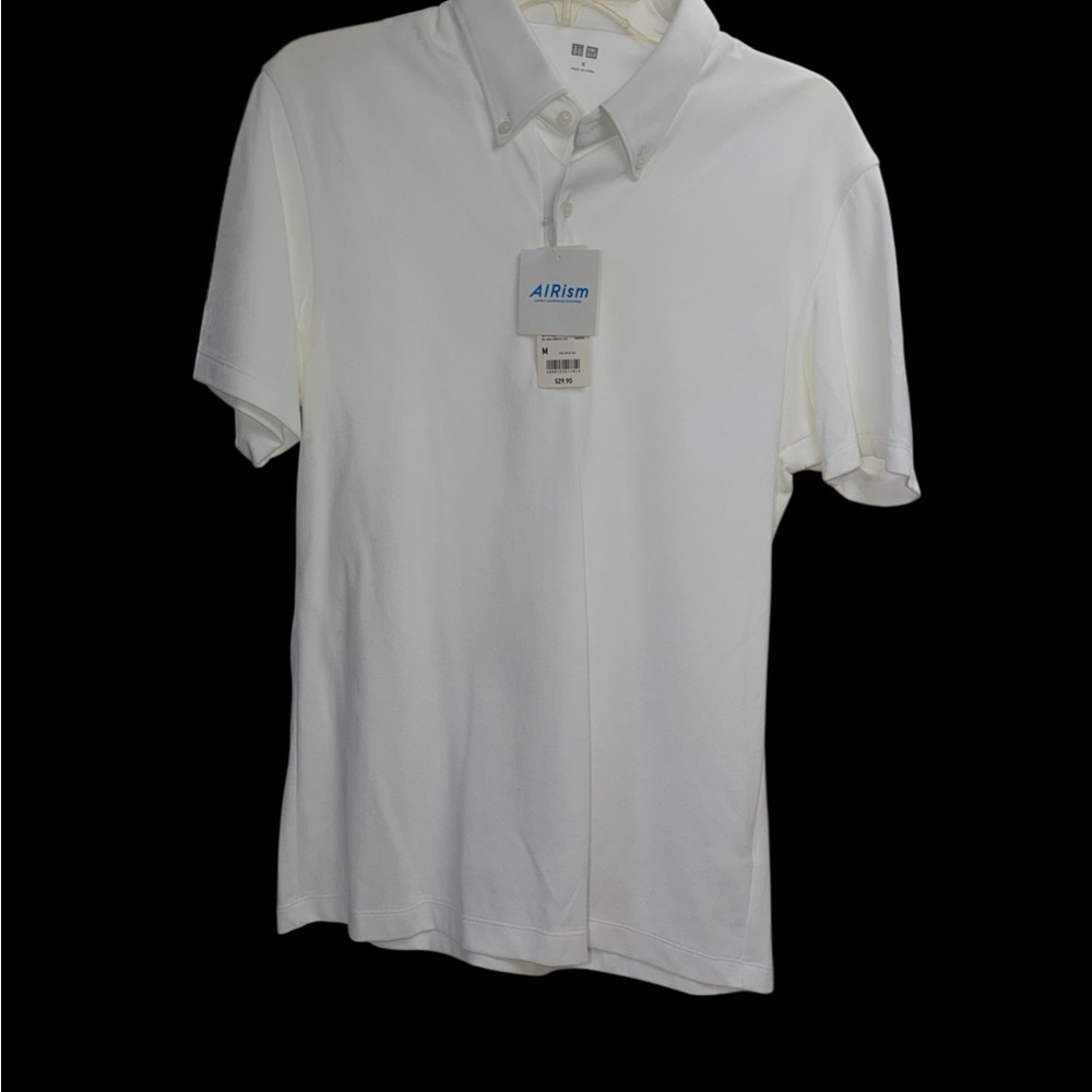 Uniqlo White Short Sleeve Polo Shirt - Picture 2 of 10
